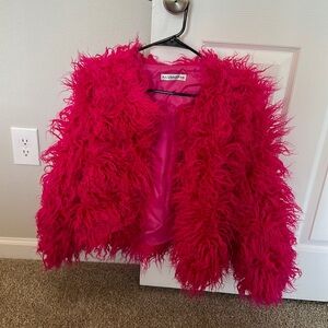 Pink Faux Fur Jacket